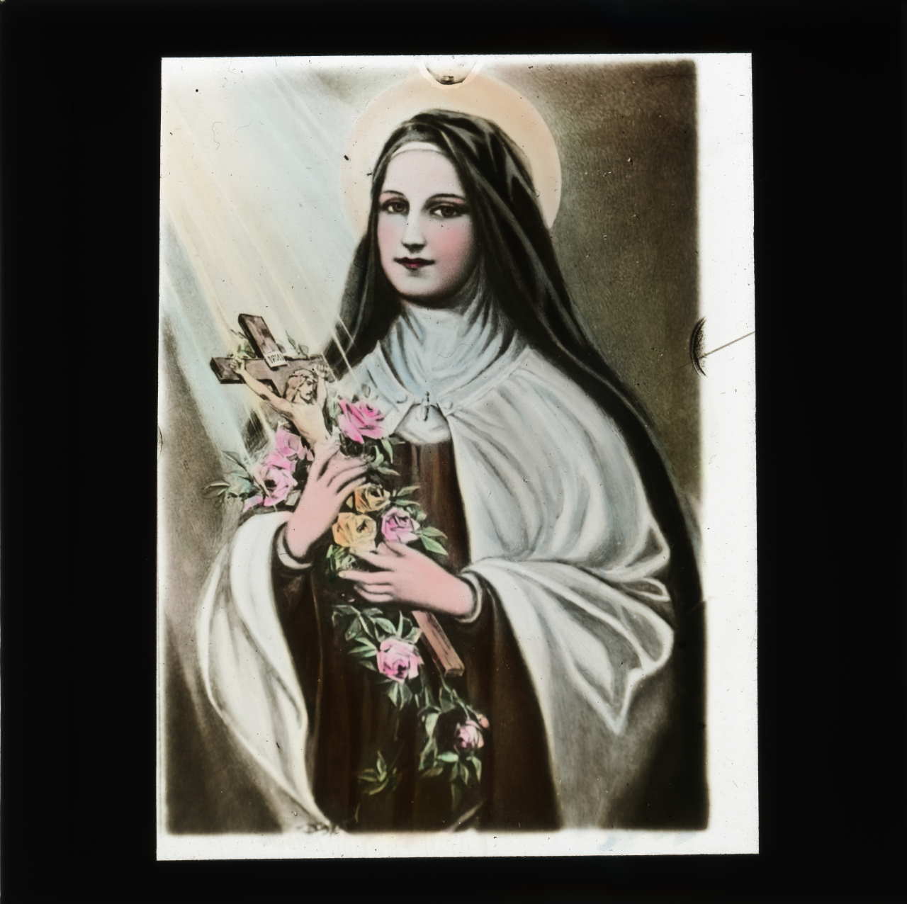 Św. Teresa z Lisieux. Slajd do latarni magicznej